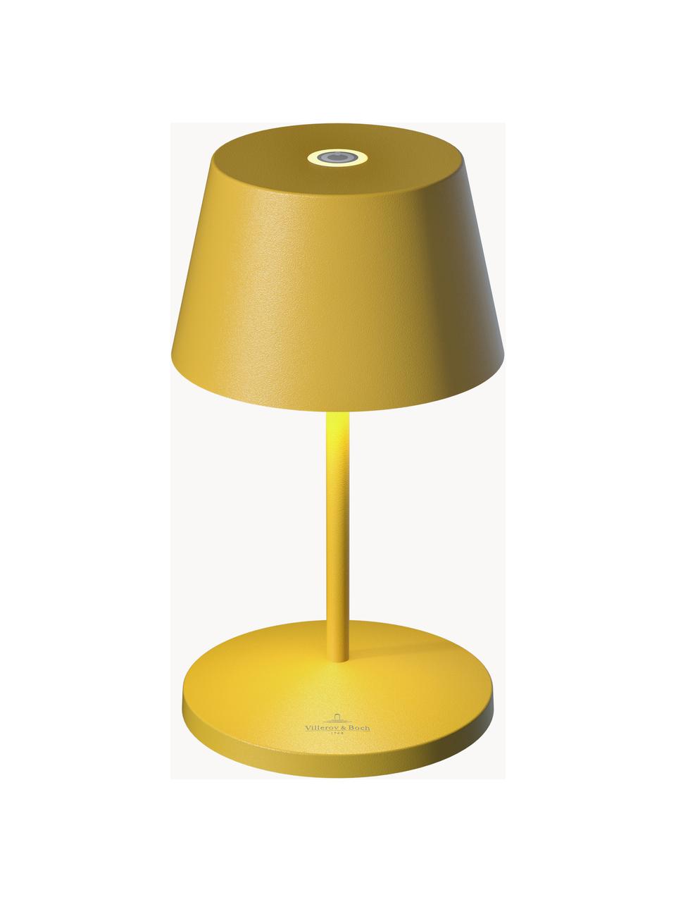 Lampada da esterno portatile a LED con luce regolabile Seoul, Lampada: alluminio rivestito, Giallo senape opaco, Ø 11 x Alt. 20 cm