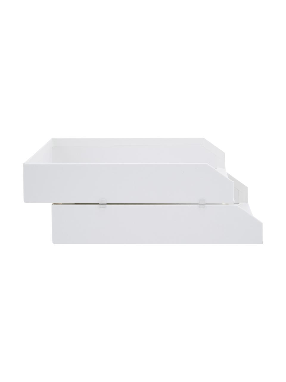 Modules de classement Hakan, 2 pièces, Carton laminé rigide, Blanc, larg. 23 x prof. 31 cm