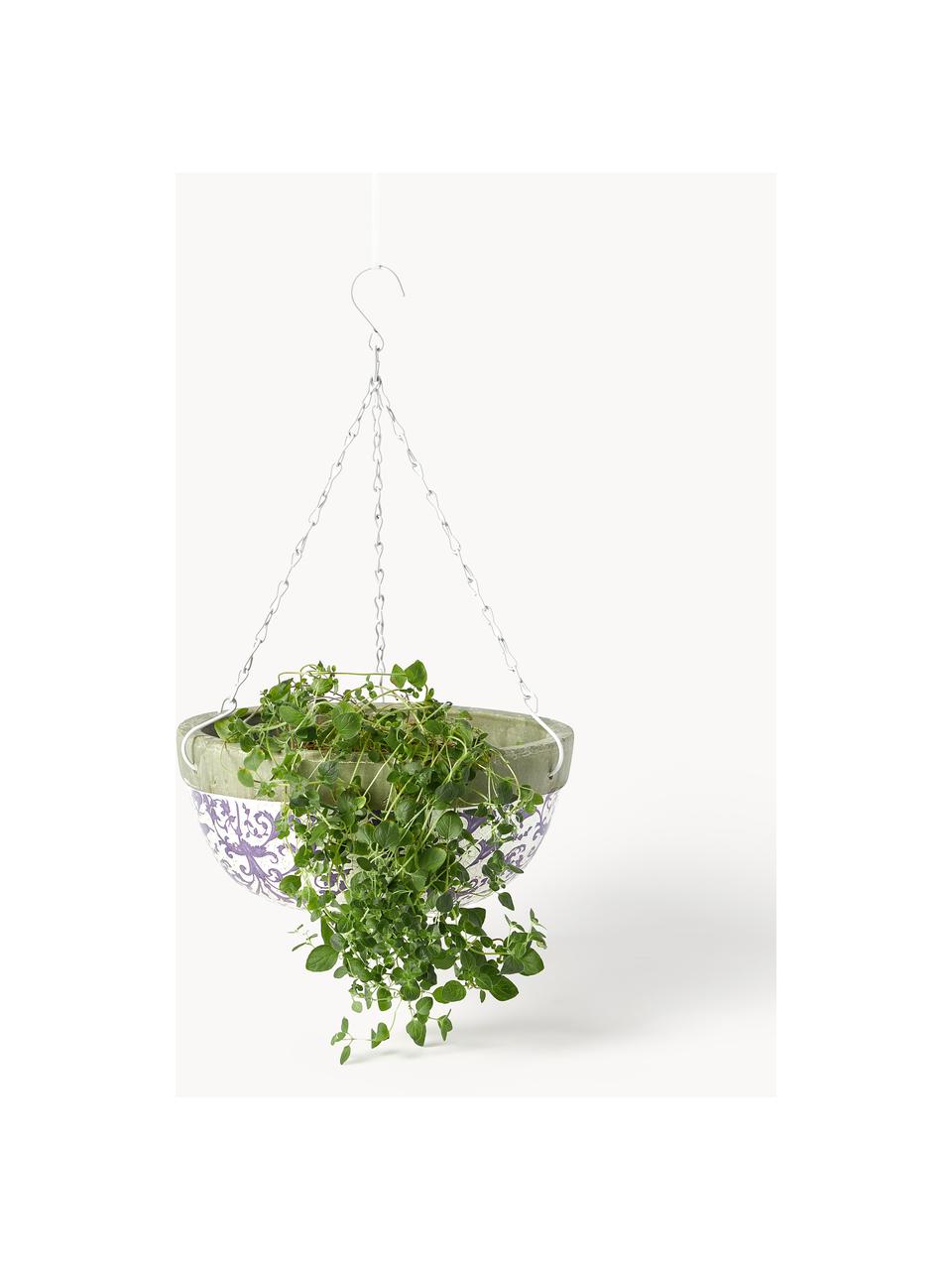 Grote hangende plantenpot Cerino, Lila, greige, Ø 26 x H 12 cm