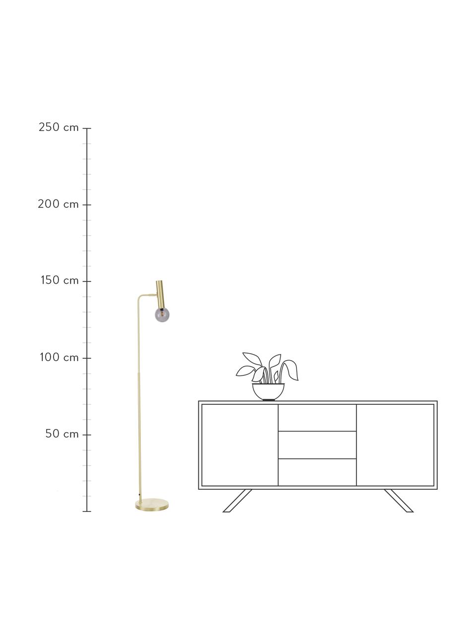 Liseuse moderne Wilson, Laiton, larg. 28 x haut. 151 cm