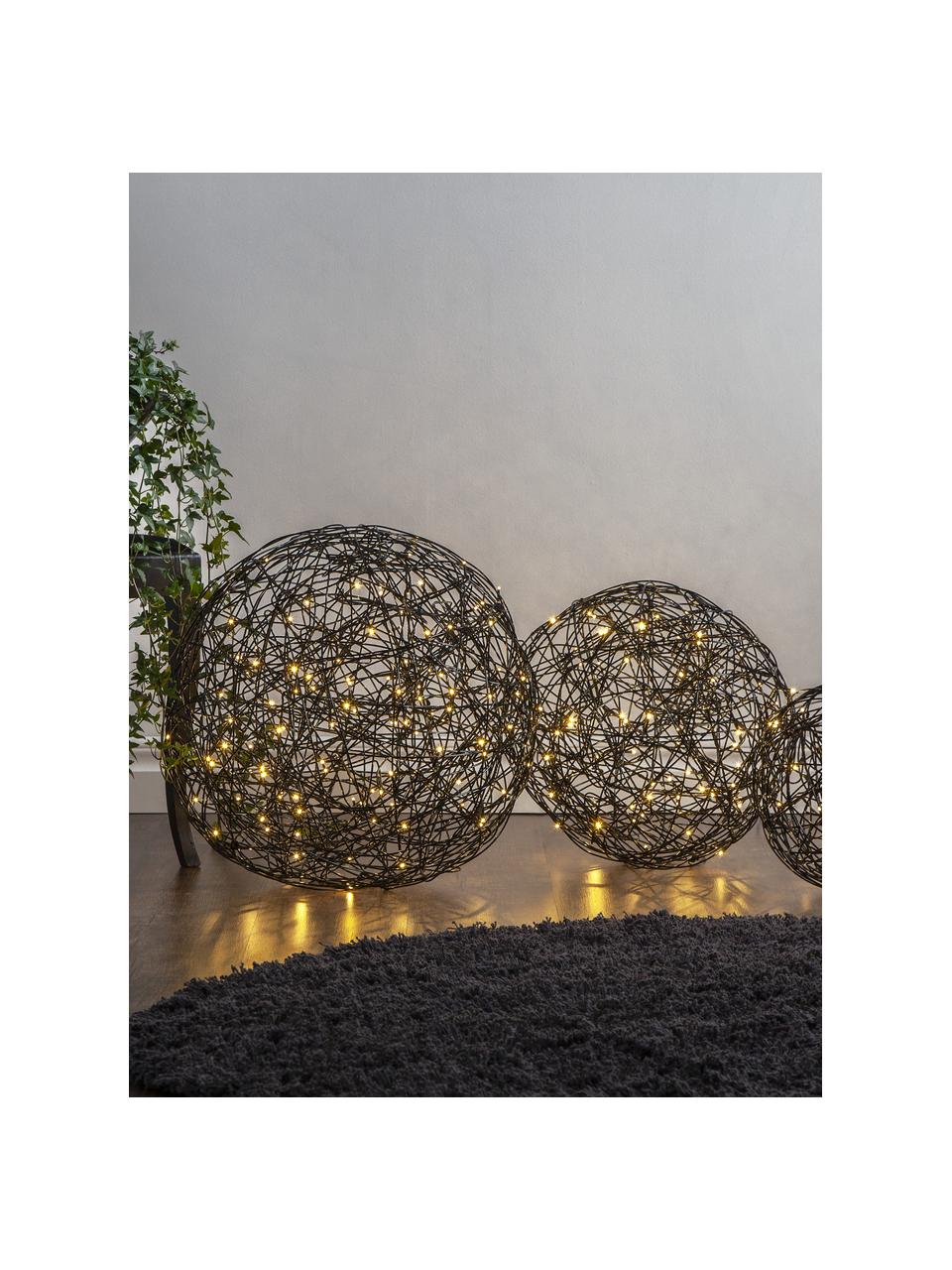 Outdoor LED lamp Trassel met stekker, Lamp: metaal, aluminium, Zwart, Ø 50 x H 50 cm