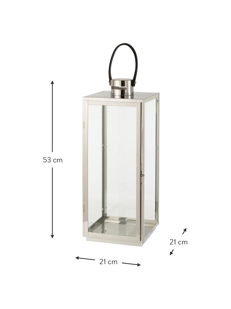 Lucerna Trevas, Stříbrná, transparentní, Š 21 cm, V 39 cm