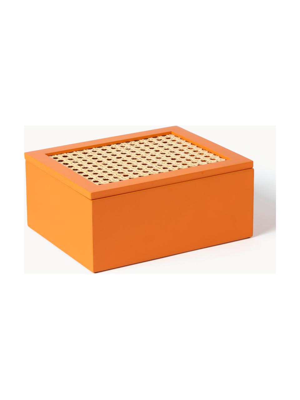 Úložný box s vídeňskou pleteninou Carina, Oranžová, Š 23 cm, V 10 cm