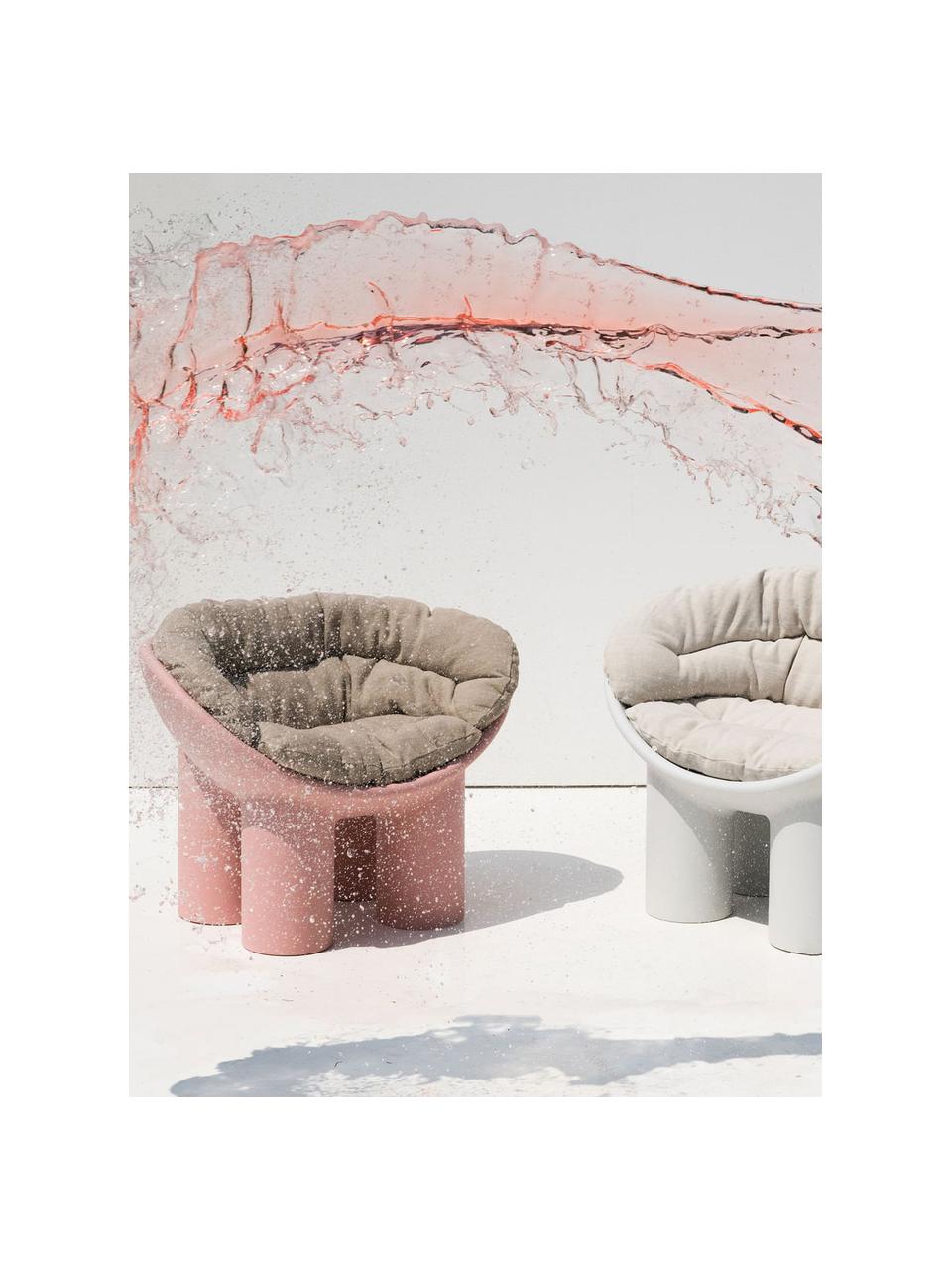 Fotel z tworzywa sztucznego Roly Poly, Tworzywo sztuczne, Kremowobiały, S 84 x W 57 cm