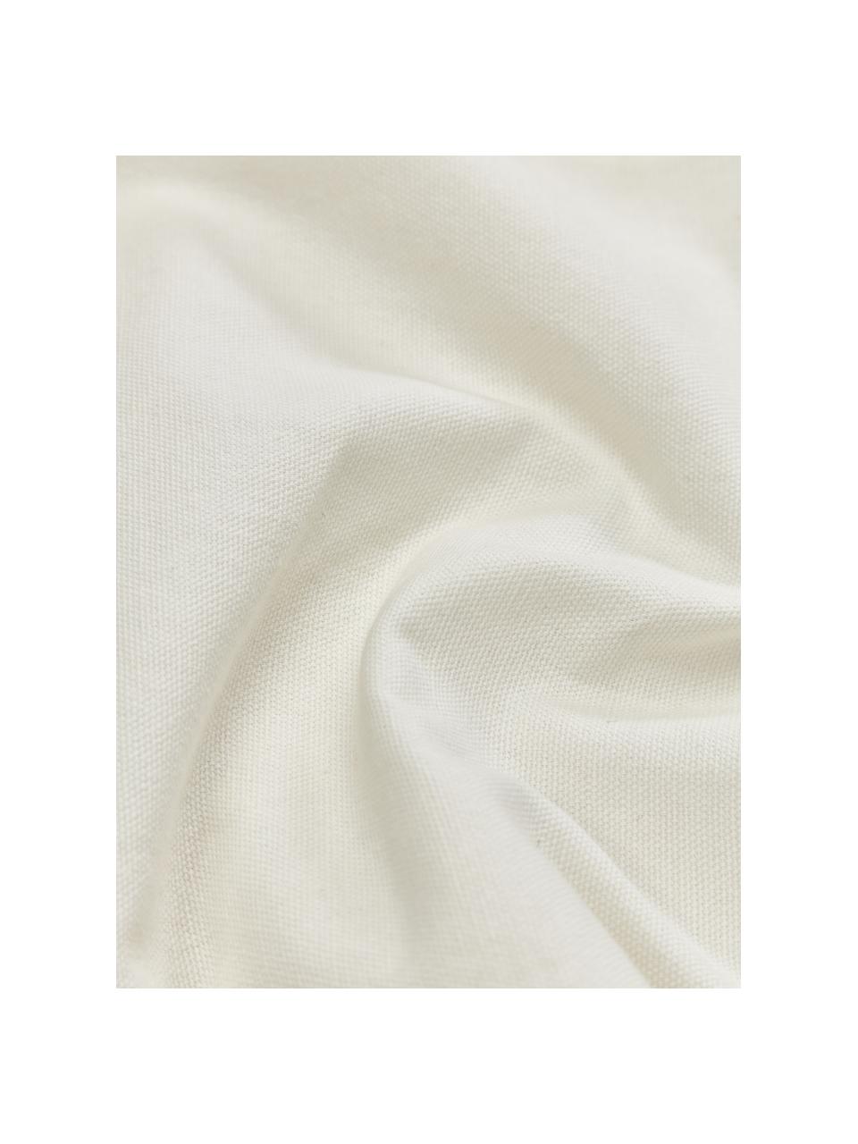 Haftowana poszewka na poduszkę z bawełny z wypukłą strukturą Izad, Tapicerka: 100% bawełna Dekoracja, Brązowy, czarny, kremowobiały, S 45 x D 45 cm