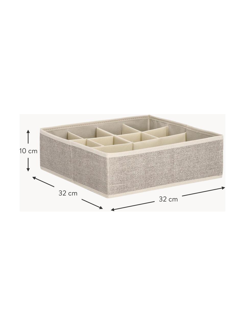 Caja Tidy, An 32 cm, Fibra sintética, Tonos beige, An 32 x F 32 cm