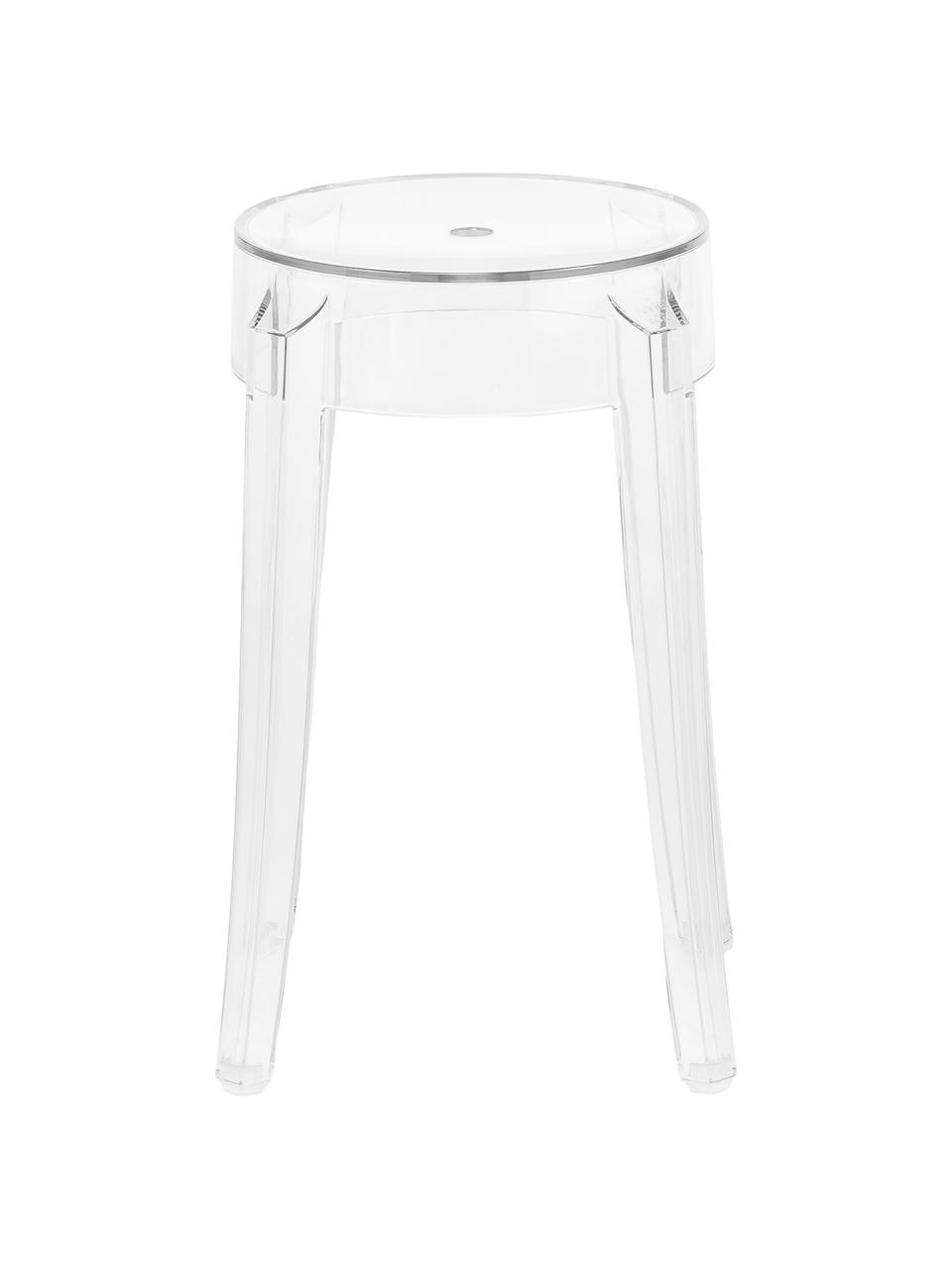 Designová stolička Charles Ghost, Polykarbonát, Transparentní, Ø 39 cm, V 46 cm