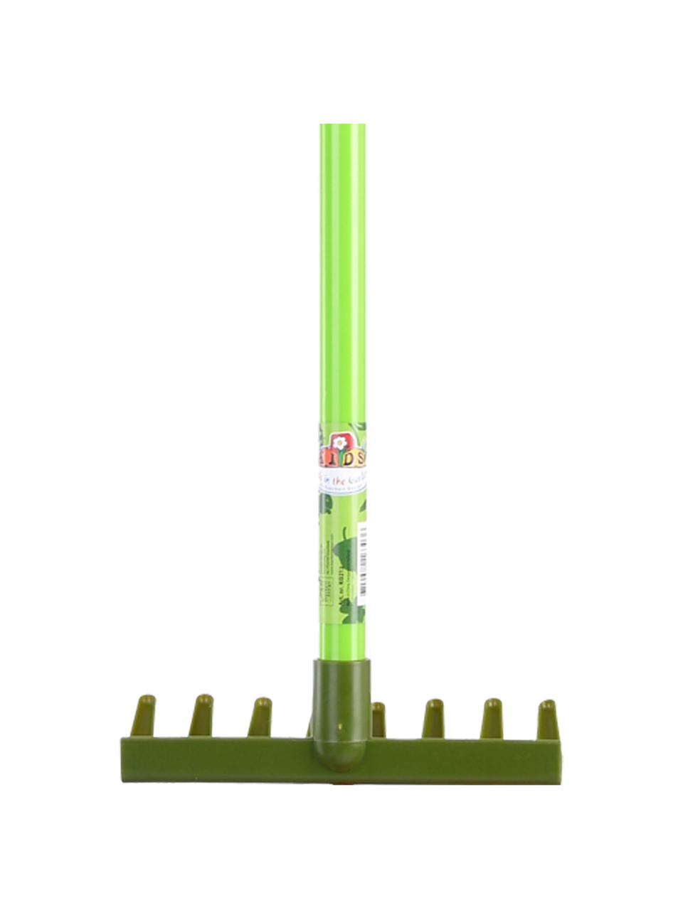 Detské hrable Little Gardener, Plast (PP, PVC), Odtiene zelenej, Š 20 x V 70 cm