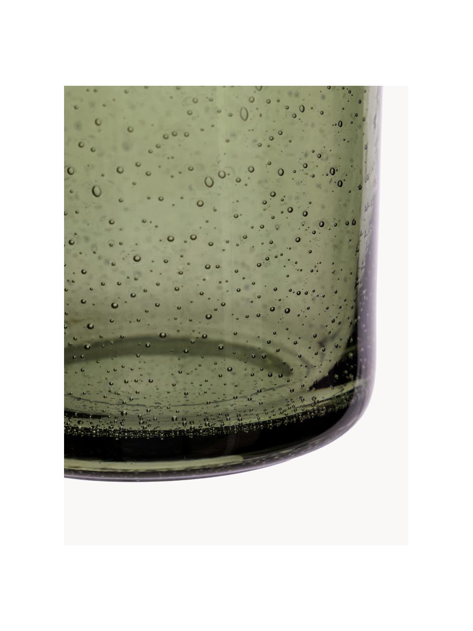 Verres à eau avec bulles d'air Rain, 2 pièces, Verre, Vert sauge, translucide, Ø 8 x haut. 14 cm, 470 ml