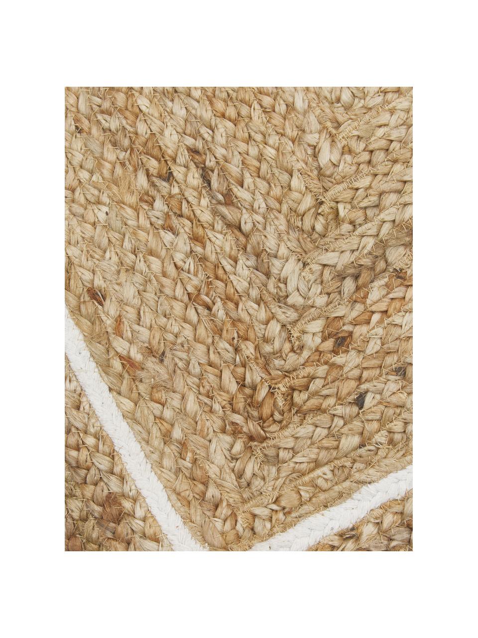Tapis de couloir en jute tissé main Clover, 100 % jute

Certifié Oeko-Tex Standard 100, classe 1, Brun, blanc, larg. 80 x long. 250 cm