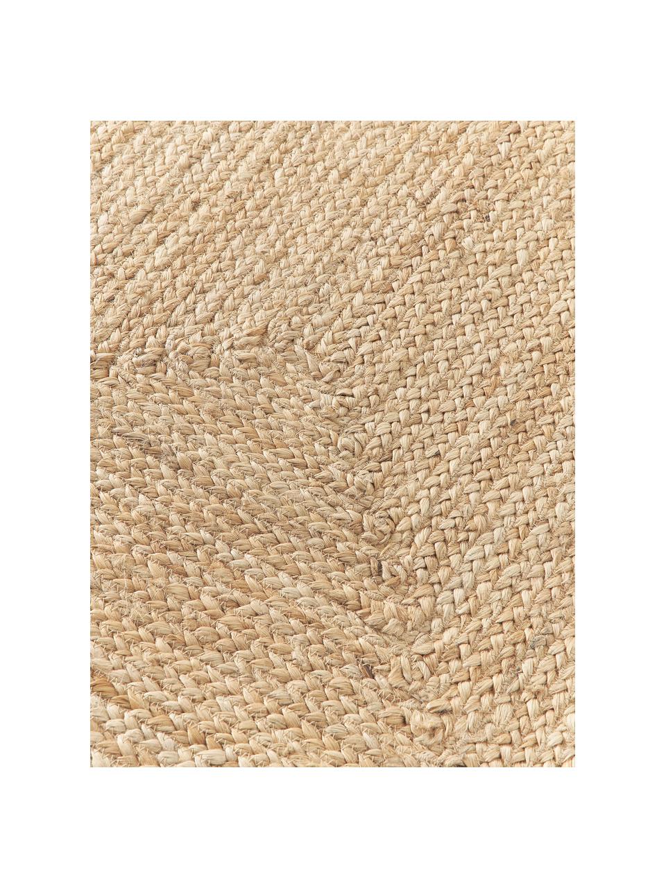 Handgeweven jute loper Clover, 100% jute

Gecertificeerd volgens Oeko-Tex Standard 100, klasse 1., Bruin, wit, B 80 x L 250 cm