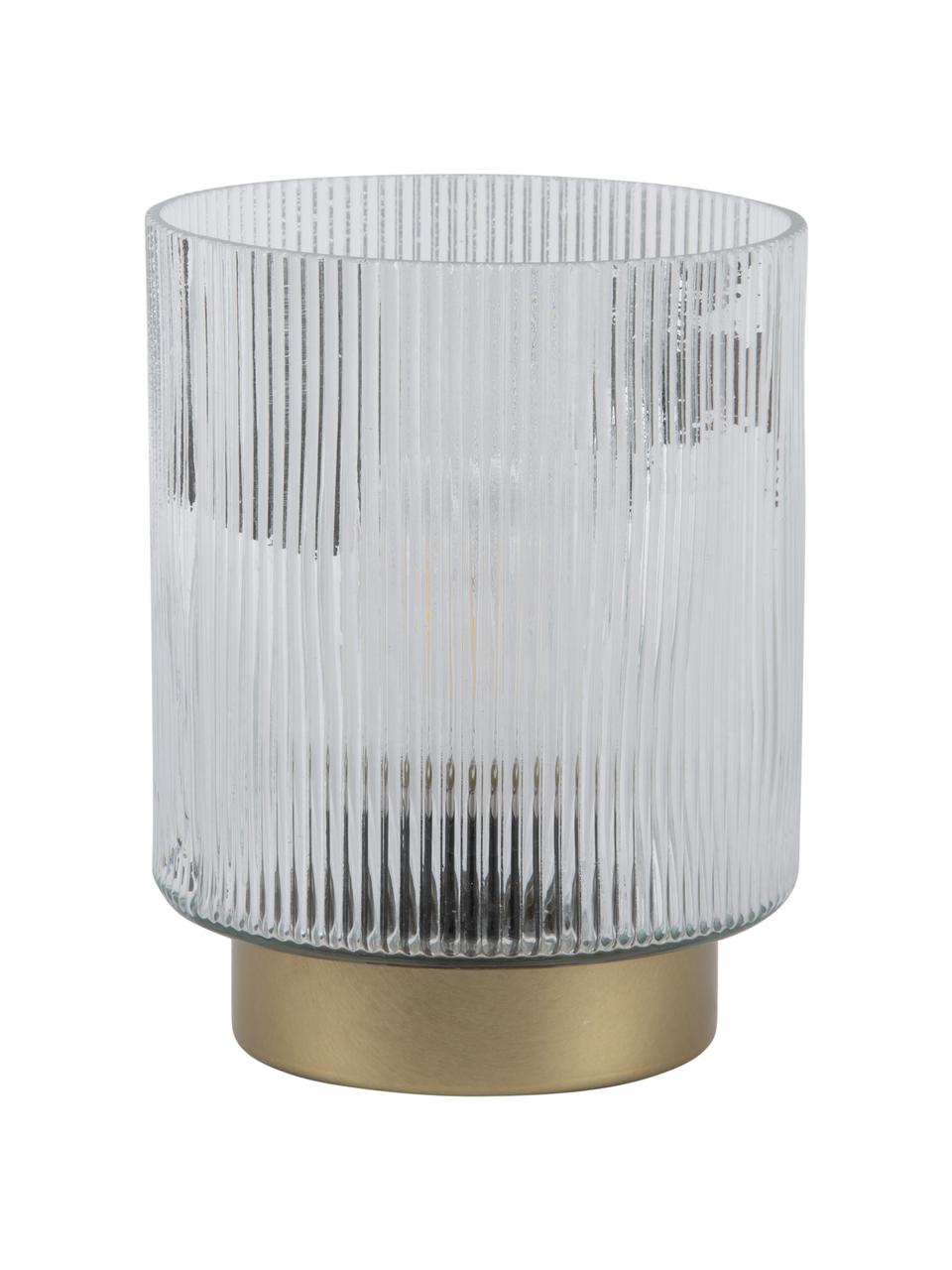 LED windlicht Votive in transparant, Glas, Transparant, Ø 12 x H 16 cm
