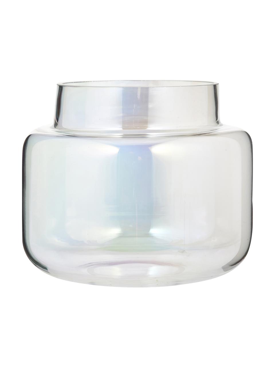 Wazon ze szkła Lasse, Szkło, Transparentny, opalizujący, Ø 16 x W 14 cm