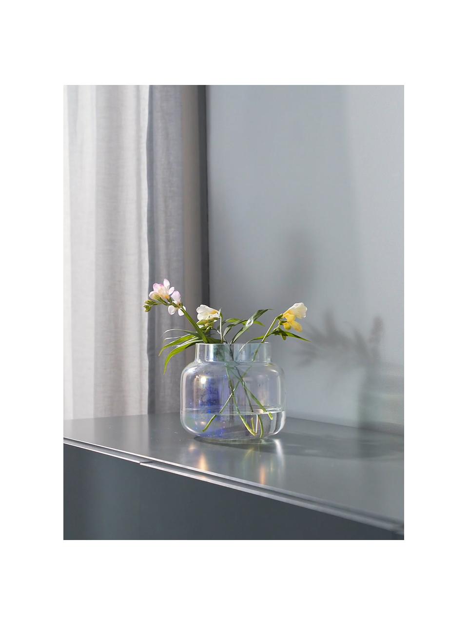 Vase transparent Lasse, irisé, Verre, Multicolore, Ø 16 x haut. 14 cm