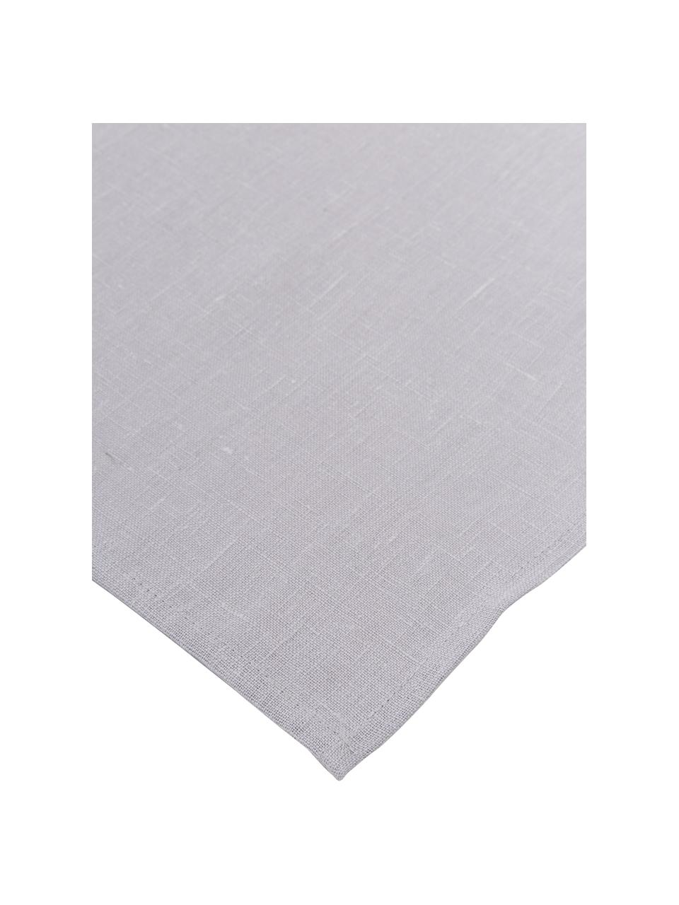 Torchon lin gris clair Heddie, 100 % pur lin, Gris clair, larg. 50 x long. 70 cm