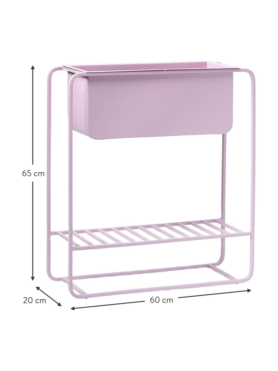 Portavaso con scaffale lilla Cataleya, Metallo verniciato a polvere, Lilla, Larg. 60 x Alt. 65 cm