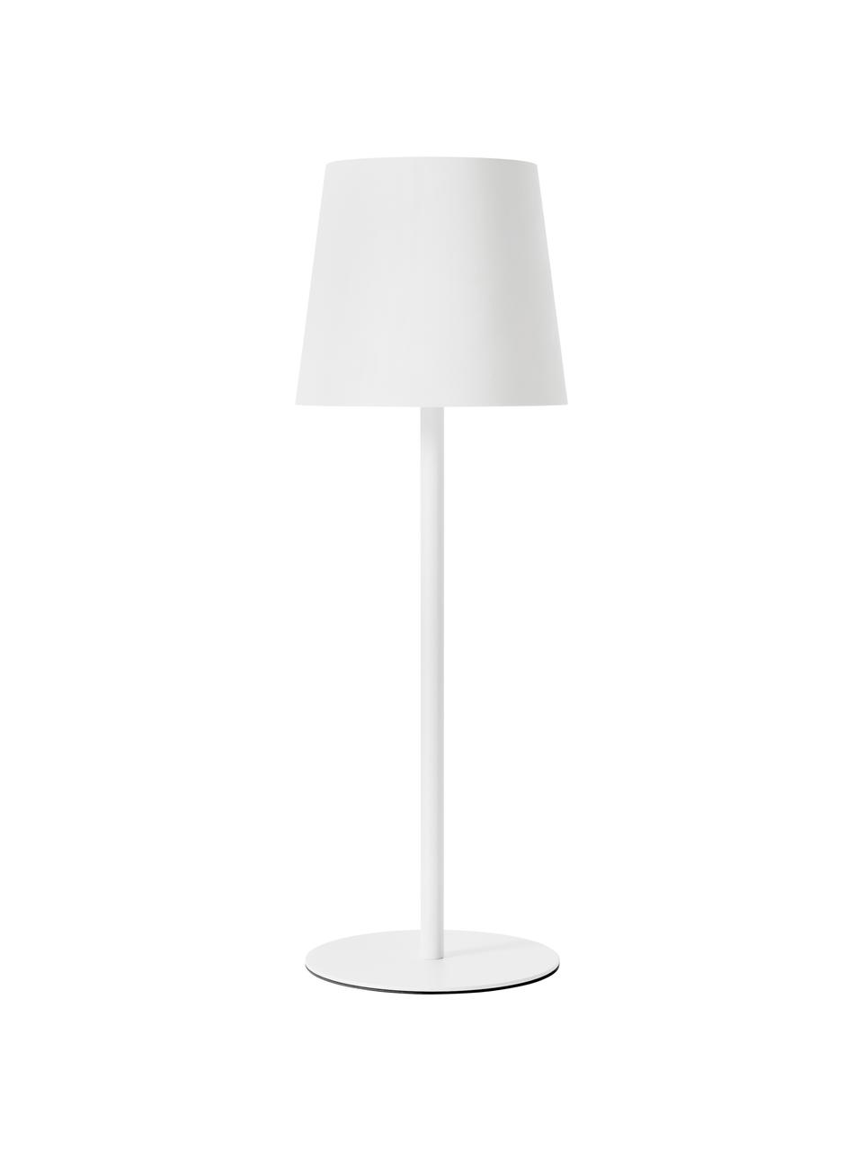 Lampada da tavolo dimmerabile con porta USB Fausta, Paralume: plastica, Bianco, Ø 13 x Alt. 37 cm