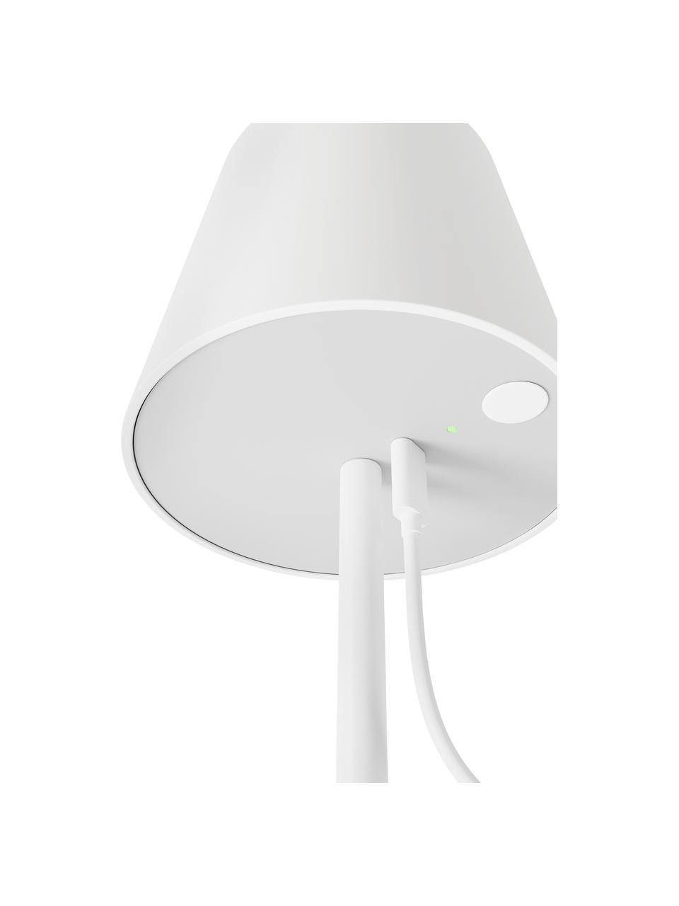 Stmívatelná stolní lampa s USB portem Fausta, Bílá, Ø 13 cm, V 37 cm