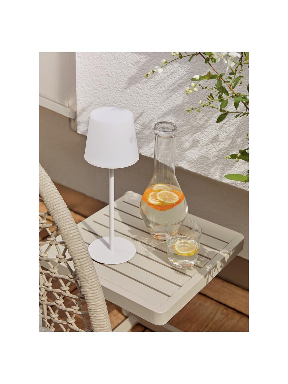 Lampada da tavolo con luce regolabile con USB Fausta, Paralume: plastica, Bianco, Ø 13 x Alt. 37 cm