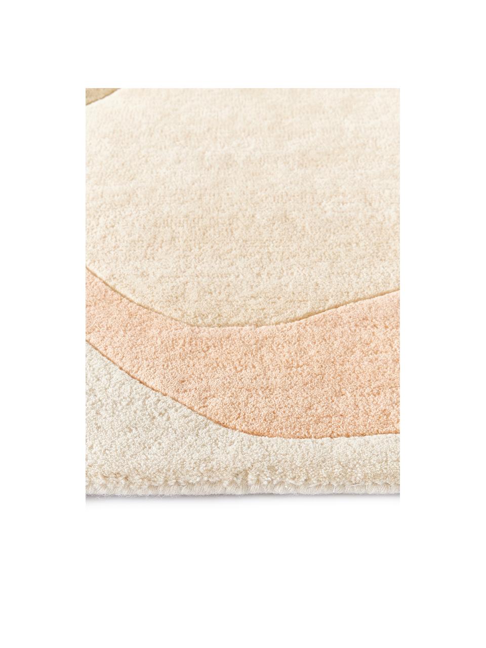 Tapis en laine tufté main Luke, Tons beiges, tons gris, larg. 160 x long. 230 cm (taille M)