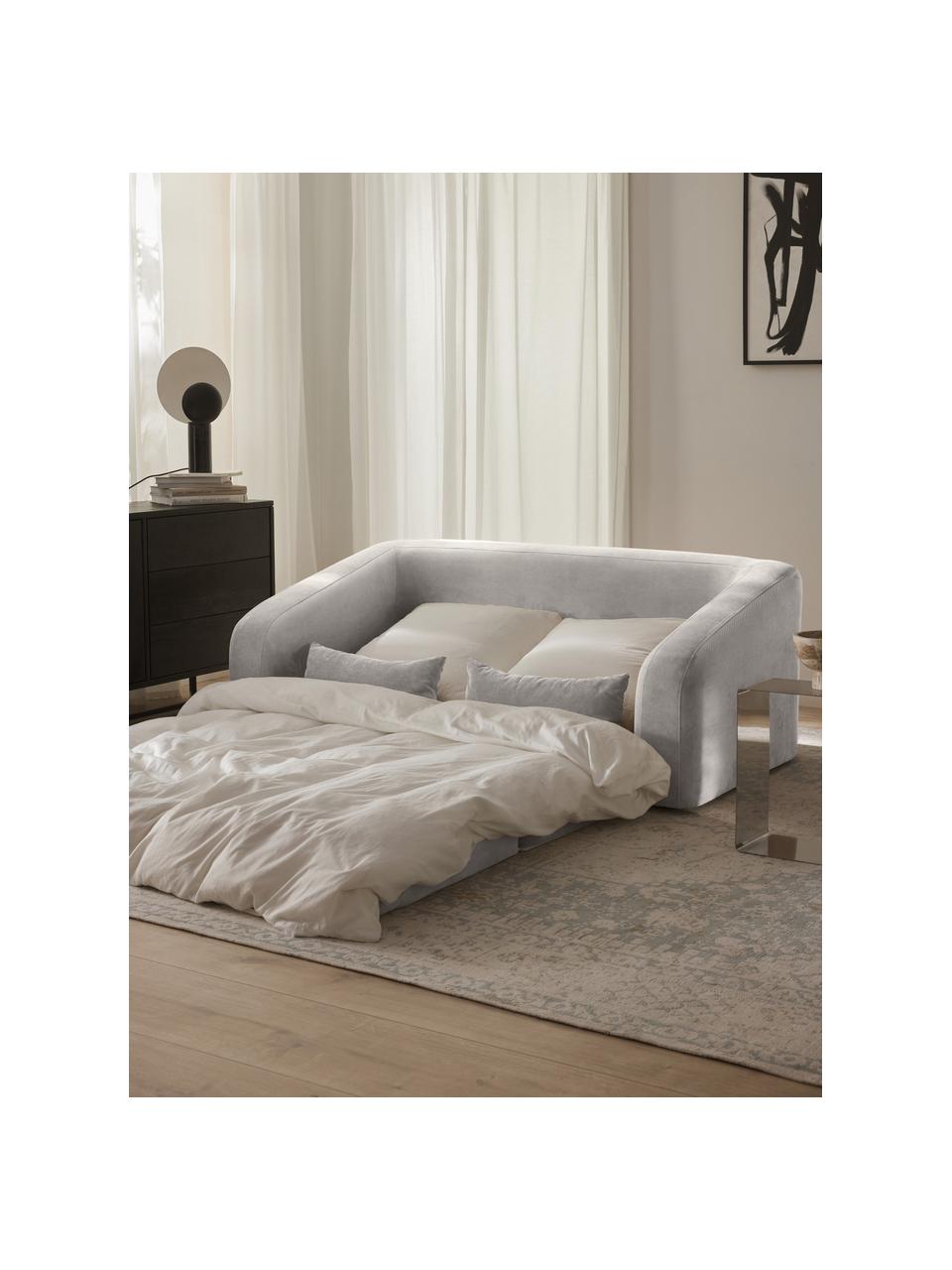 Sofá cama Eliot (2 plazas), Tapizado: 88% poliéster, 12% nylon , Patas: plástico, Tejido gris claro, An 180 x F 100 cm