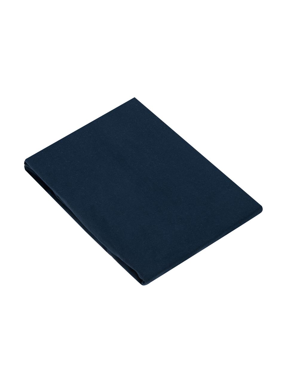 Drap-housse en flanelle Erica, Bleu marine