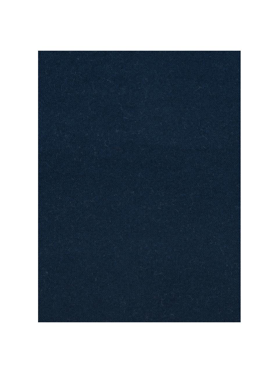 Drap-housse en flanelle Erica, Bleu marine