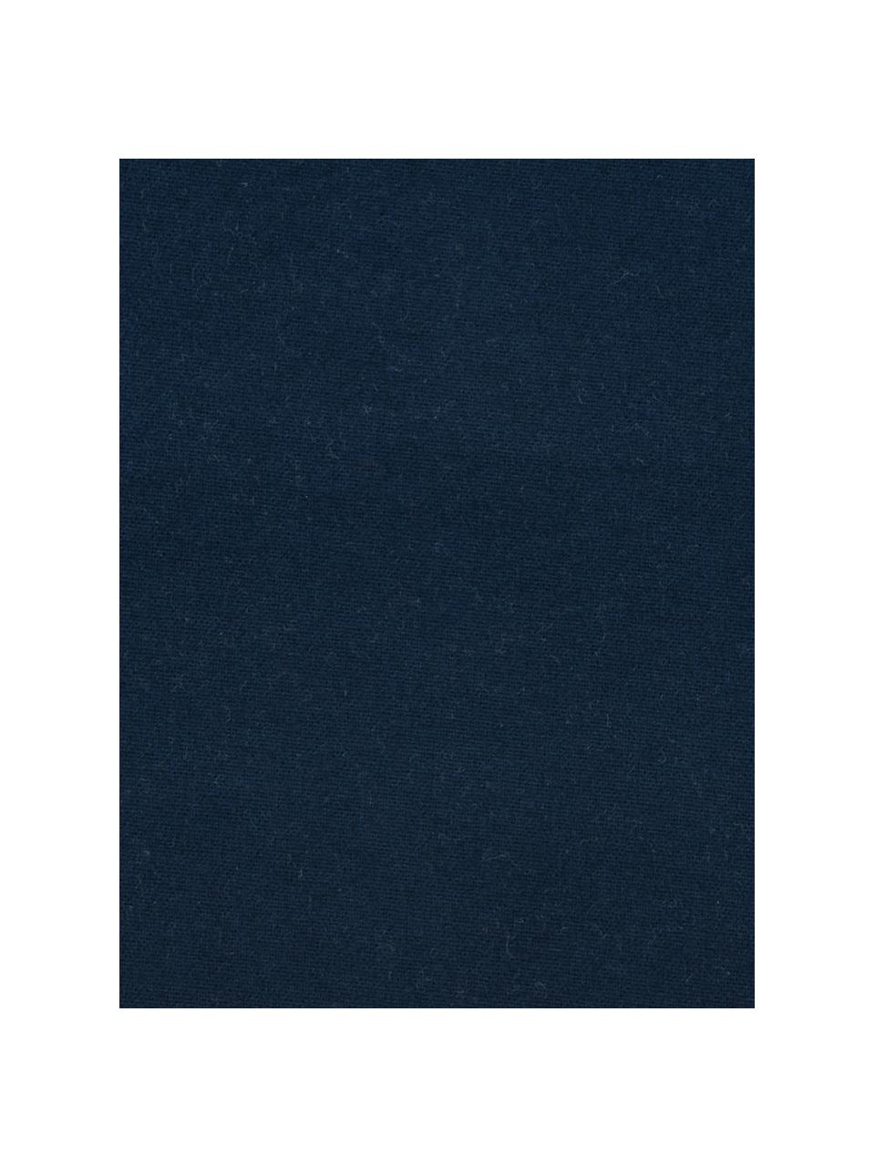 Flanell-Spannbettlaken Erica, Webart: Flanell, Navyblau, 180 x 200 cm