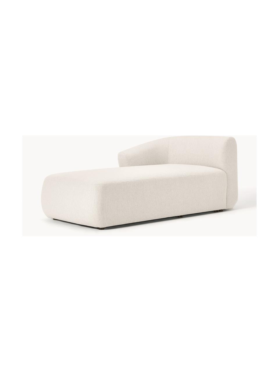 Modulo angolare Sofia, Rivestimento: 100% polipropilene Il riv, Struttura: legno di abete, truciolat, Piedini: plastica Il materiale uti, Tessuto bianco crema, Larg. 185 x Prof. 92 cm, chaise longue a destra