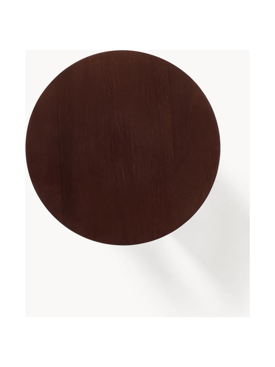 Table d'appoint ronde en bois Miya, Bois de peuplier, brun foncé laqué, Ø 53 cm, haut. 55 cm