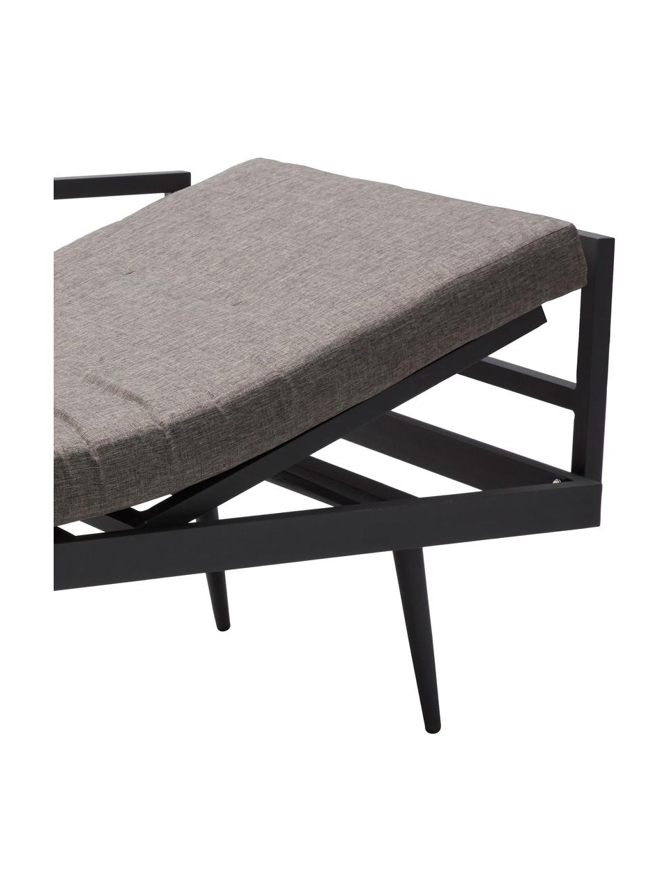 Modulares Gartensofa Rio, Gestell: Aluminium, pulverbeschich, Bezug: Polyester mit Schaumfüllu, Braun, Anthrazit, 283 x 80 cm