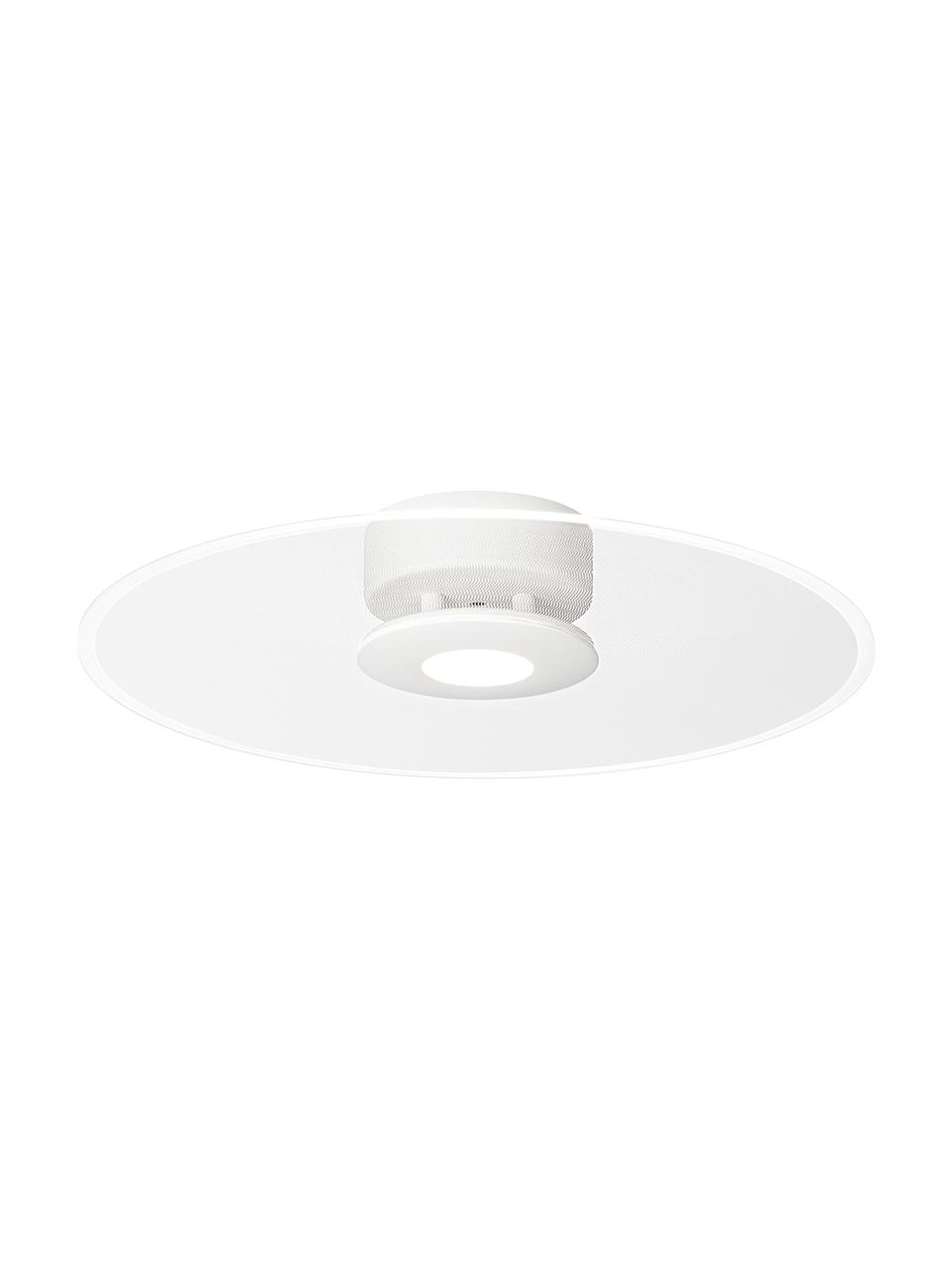 Dimmbare LED-Deckenleuchte Anemone, Lampenschirm: Methacrylat, Baldachin: Metall, beschichtet, weiss, Ø 45 x H 7 cm