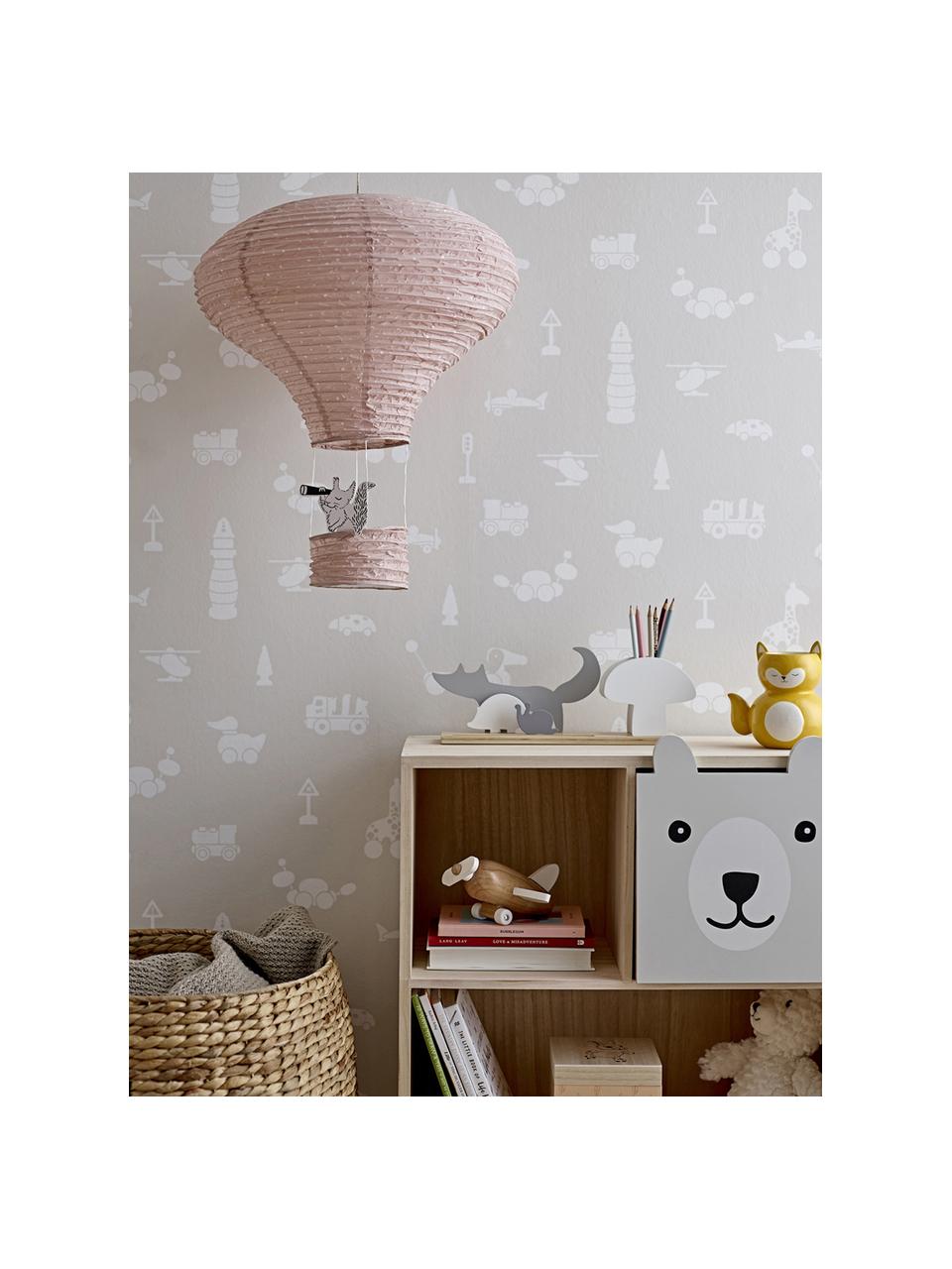 Figura decorativa Ballon, Papel, Rosa, Ø 40 x Al 60 cm