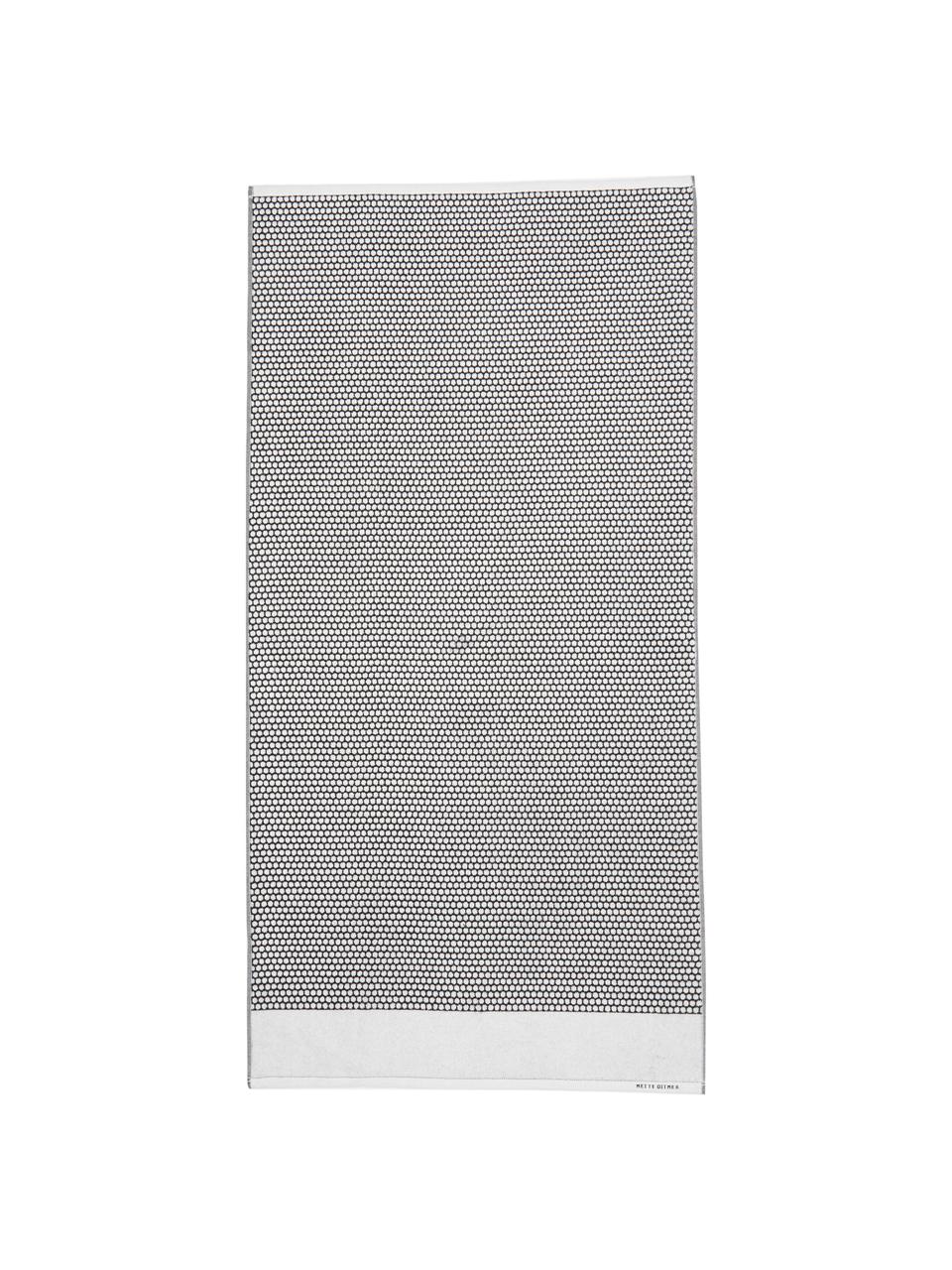 Asciugamano a pois in varie misure Grid, Nero, bianco, Telo bagno, Larg. 70 x Lung. 140 cm