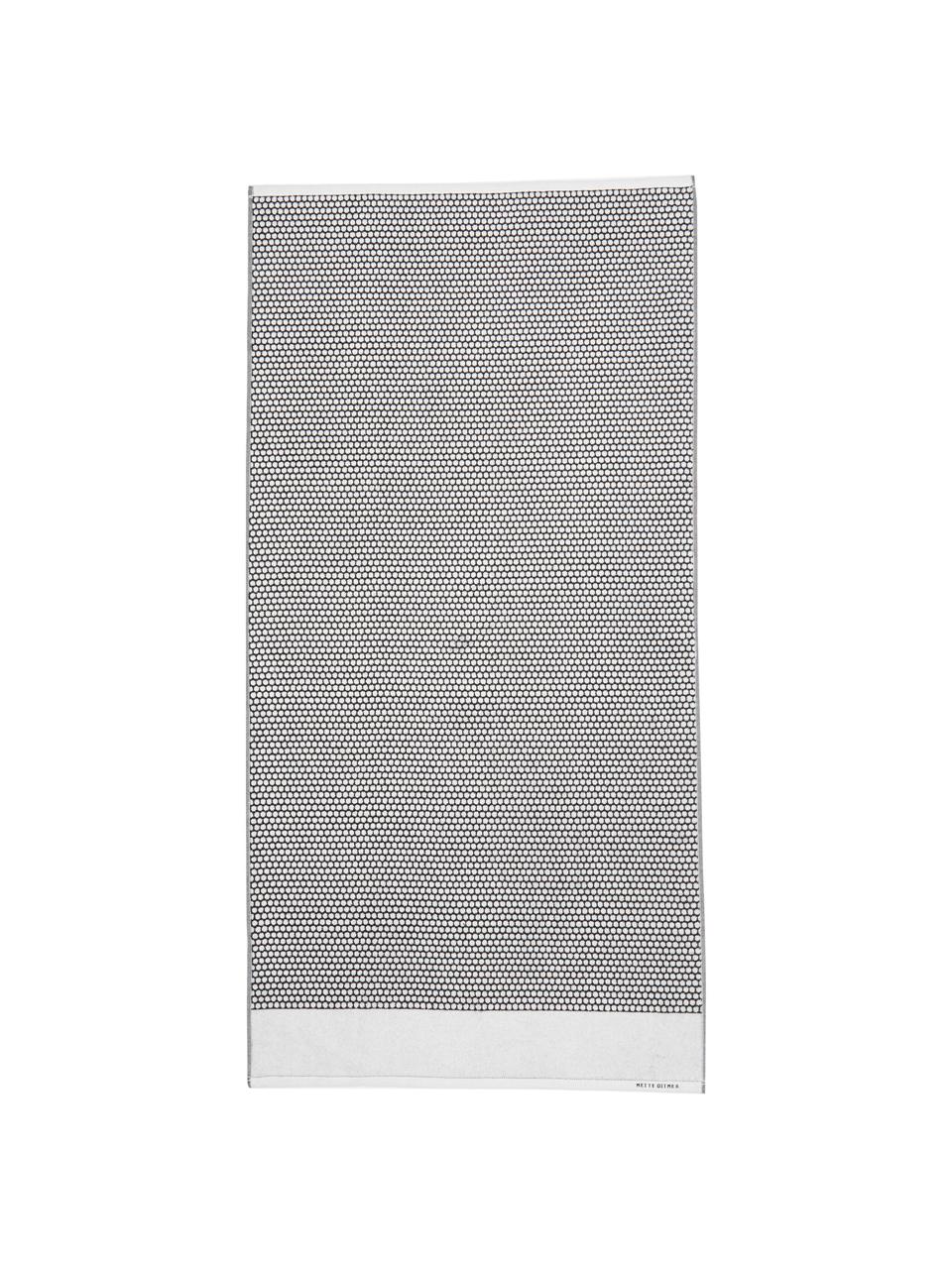 Gepunktetes Handtuch Grid, verschiedene Größen, Schwarz, Weiß, Duschtuch, B 70 x L 140 cm