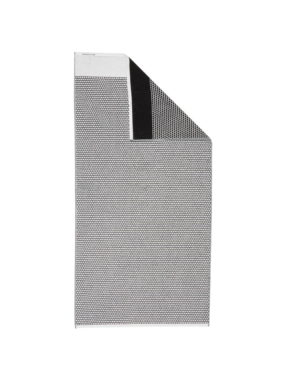 Gepunktetes Handtuch Grid, verschiedene Grössen, Schwarz, Weiss, Duschtuch, B 70 x L 140 cm