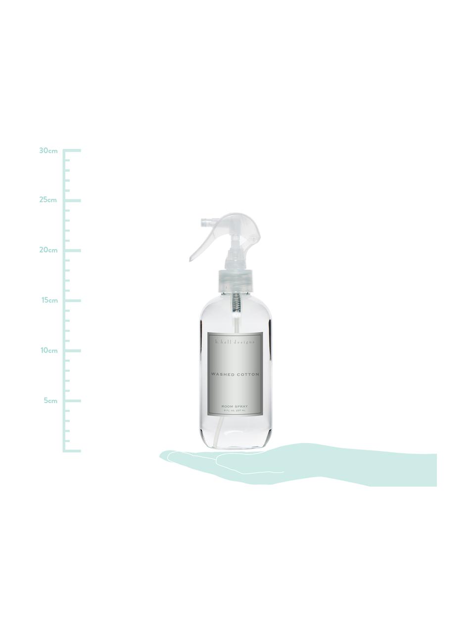 Spray per ambienti Washed Cotton (lavanda e camomilla), Trasparente, Ø 5 x Alt. 24 cm