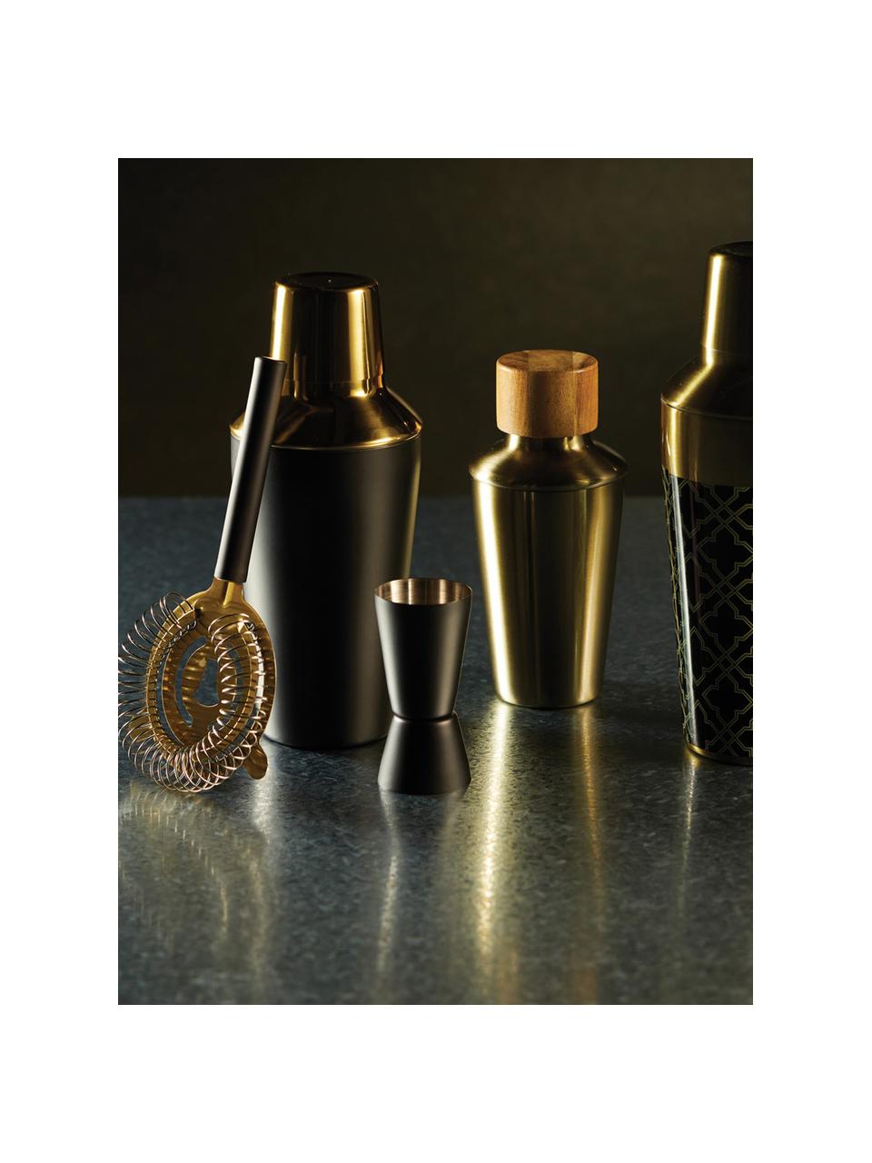 Cocktail-Set Menirau, 3-tlg., Schwarz, Messingfarben, Set mit verschiedenen Größen
