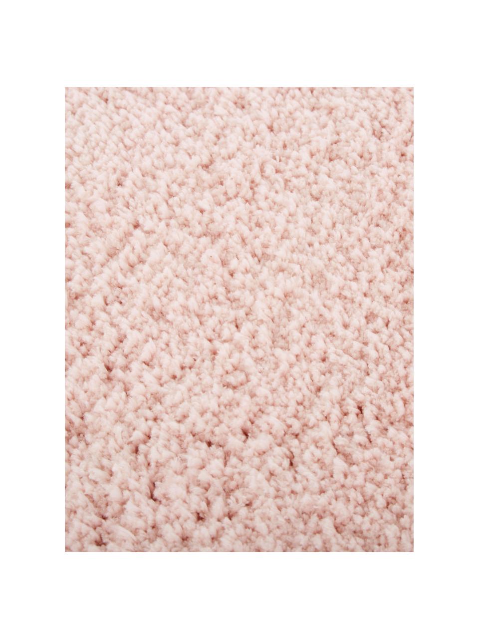 Flauschiger Hochflor-Läufer Leighton in Rosa, Flor: 100% Polyester (Mikrofase, Rosé, 80 x 250 cm