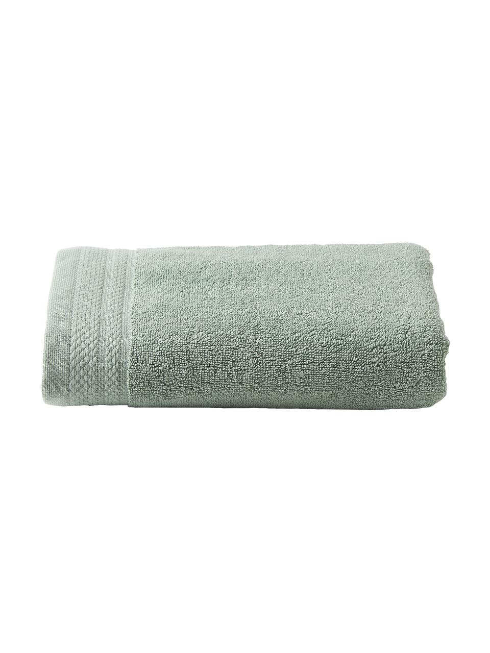 Asciugamano in varie misure Premium, 100% cotone organico certificato GOTS (da GCL International, GCL-300517).
Qualità pesante, 600 g/m², Verde salvia, Asciugamano, Larg. 50 x Lung. 100 cm