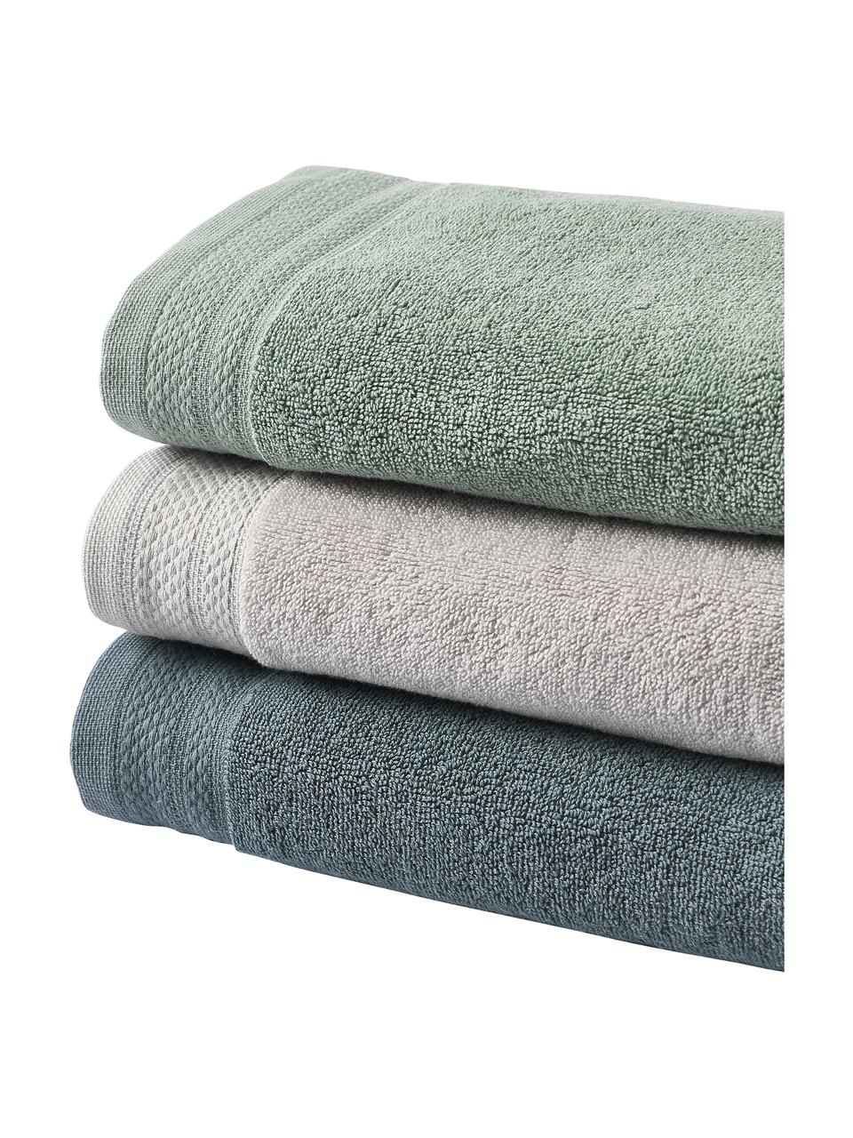 Handdoek Premium van biokatoen in verschillende formaten, 100% biokatoen, GOTS-gecertificeerd (van GCL International, GCL-300517)
Zware kwaliteit, 600 g/m², Saliegroen, Handdoek, B 50 x L 100 cm