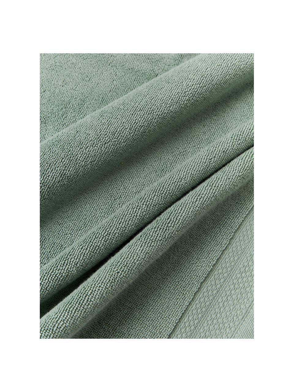 Handtuch Premium aus Bio-Baumwolle in verschiedenen Größen, 100 % Bio-Baumwolle, GOTS-zertifiziert (von GCL International, GCL-300517)
 Schwere Qualität, 600 g/m², Salbeigrün, Handtuch, B 50 x L 100 cm