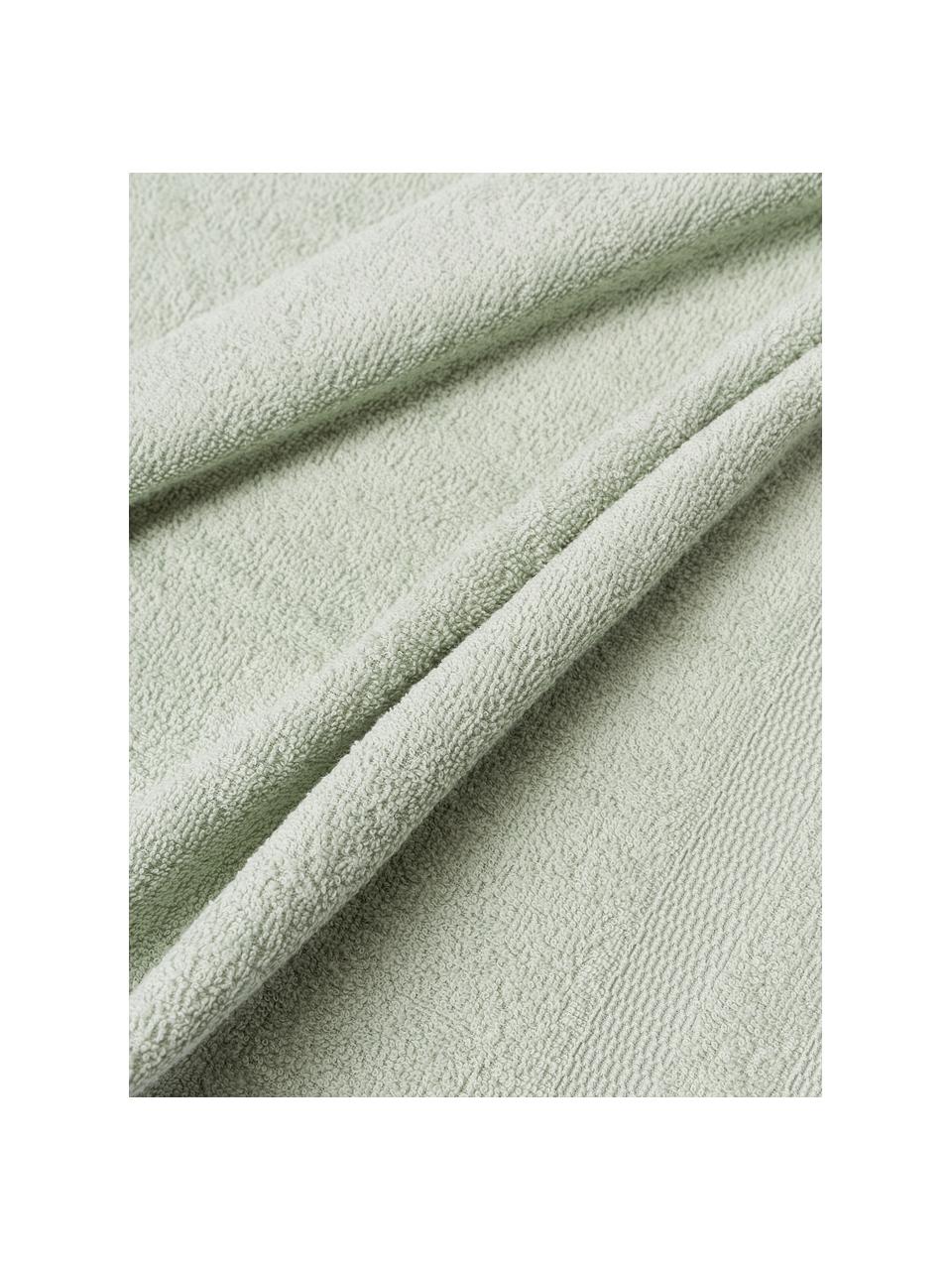 Set asciugamani in cotone Camila 4 pz, 100% cotone
Alta qualità, 400 g/m²

Il materiale utilizzato in questo prodotto è testato per le sostanze nocive e certificato secondo lo STANDARD 100 by OEKO-TEX®, 3883CIT, CITEVE, Verde salvia, Set in varie misure