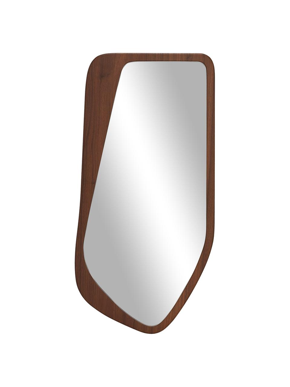 Espejo de pared May, Parte trasera: tablero de fibras de dens, Espejo: cristal, Madera oscura, marrón, An 37 x Al 75 cm