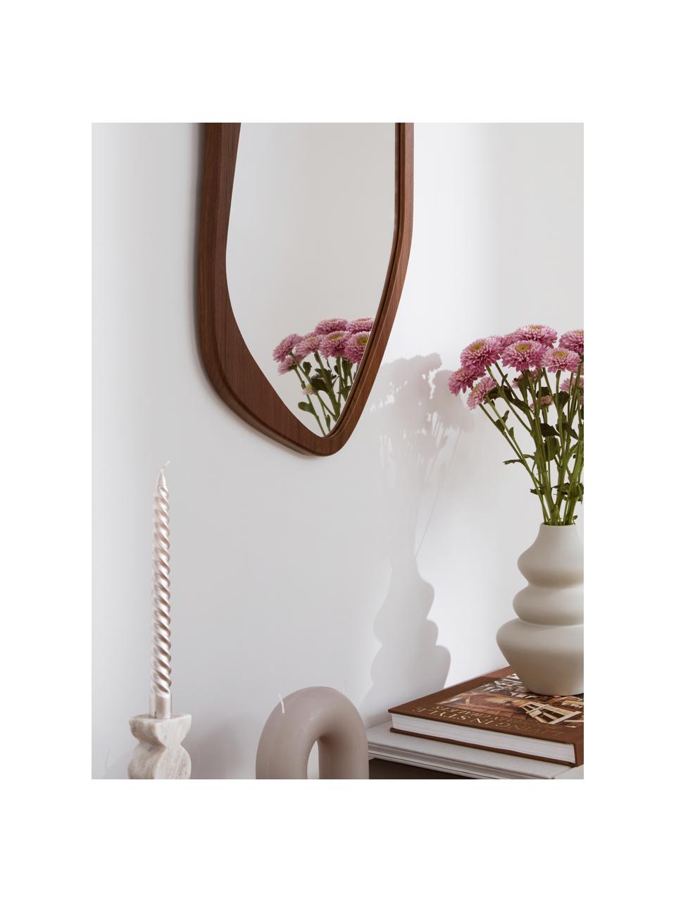 Nástěnné zrcadlo May, Tmavé dřevo, Š 37 cm, V 75 cm