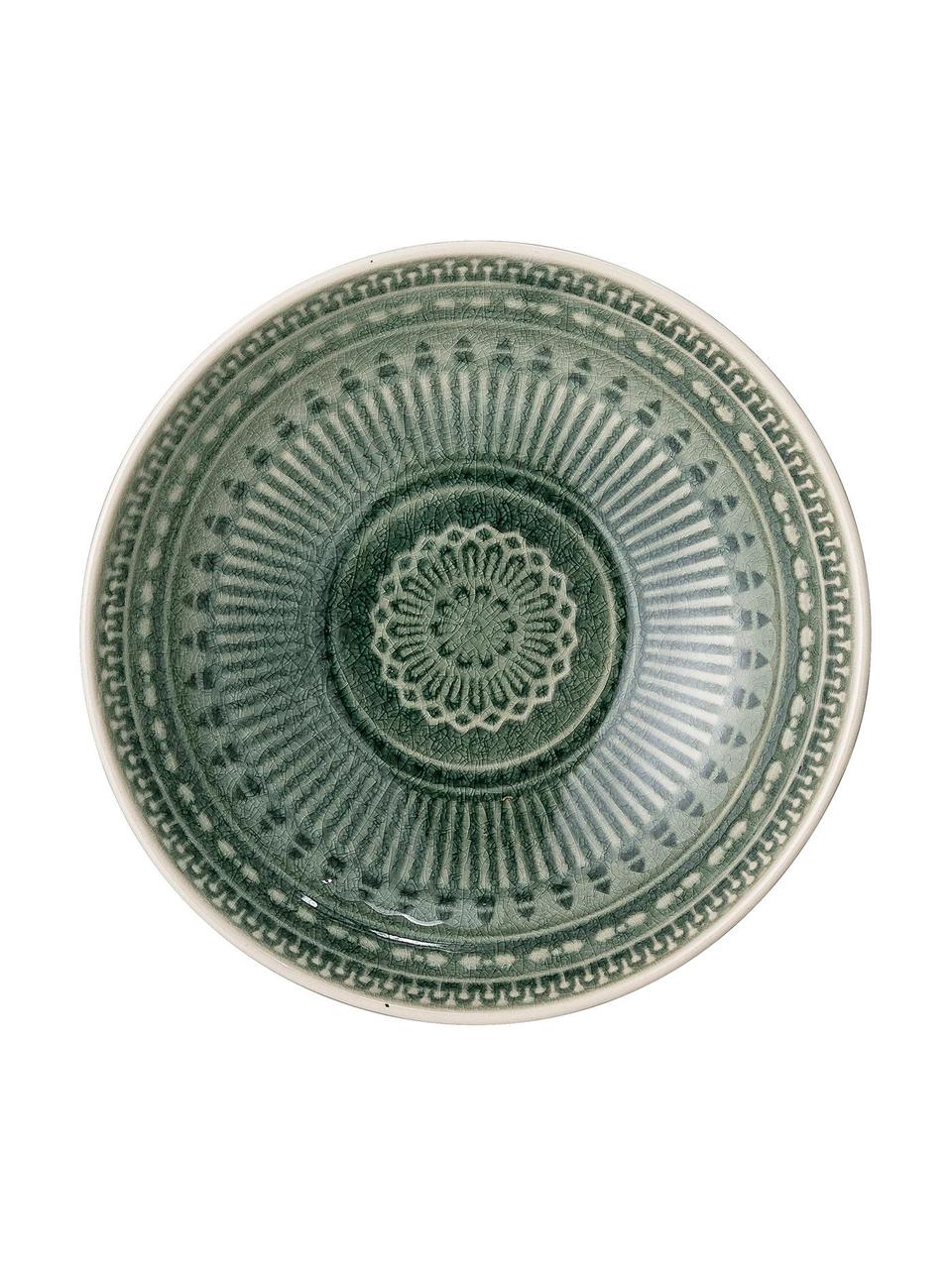 Bol artesanal Rani, estilo marroquí, Gres, Verde, Ø 18 cm