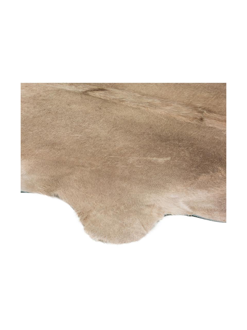 Alfombra de piel bovina Anna, Piel bovina, Beige, Piel bovina única 1090, 160 x 180 cm