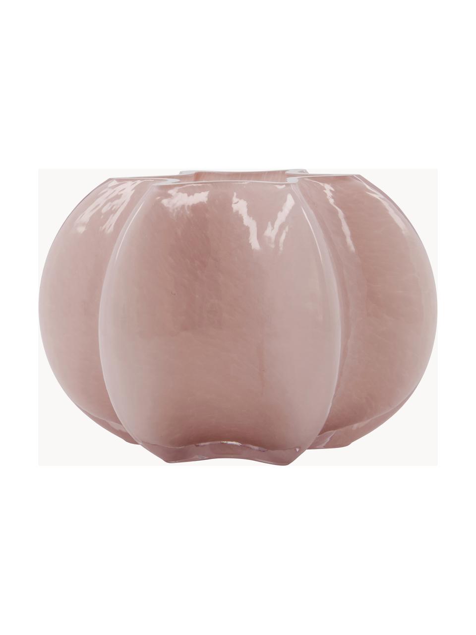 Vaso in vetro soffiato Romantic, alt. 12 cm, Vetro, Rosa chiaro, Larg. 18 x Alt. 12 cm