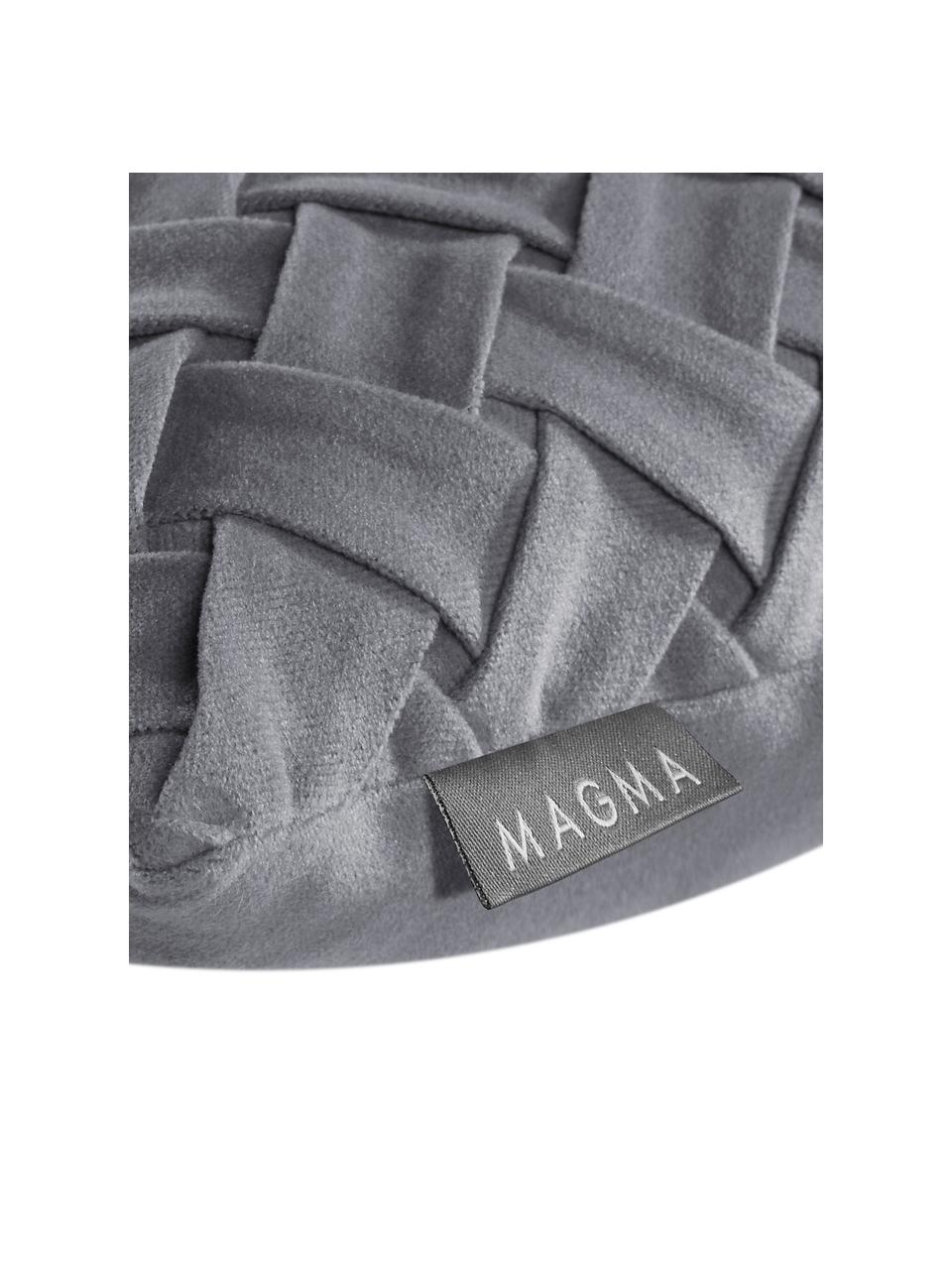 Housse de coussin en velours texturé Strange, Gris