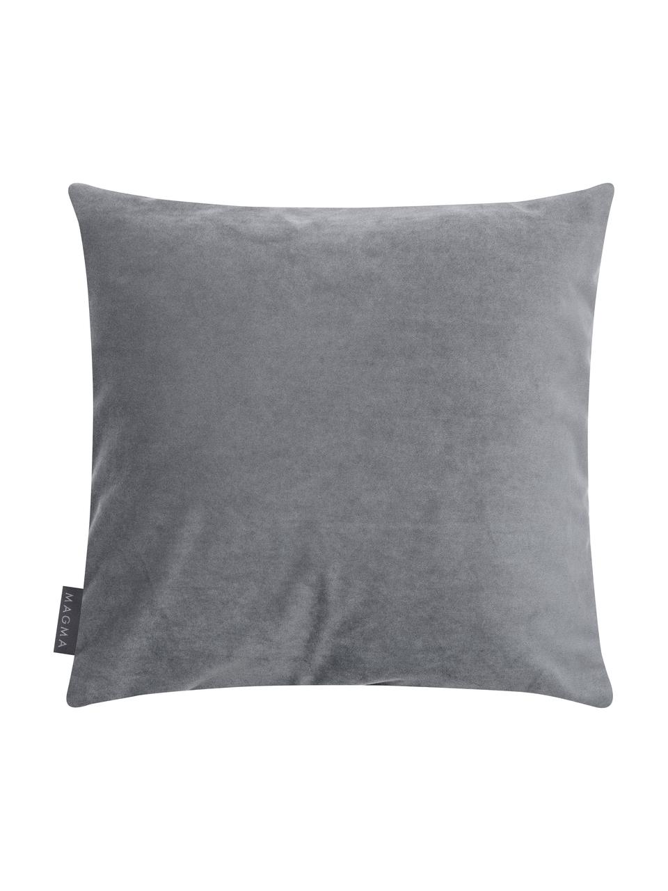 Housse de coussin en velours texturé Strange, Gris